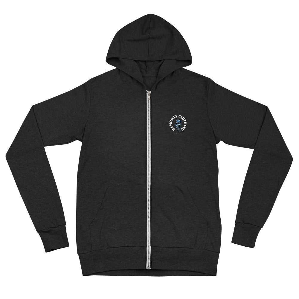 Rise Blue Lightweight Unisex Zip Hoodie