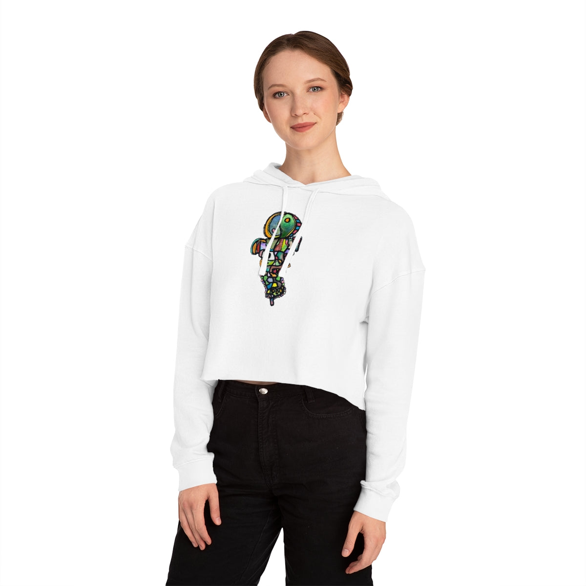 UNITE Women’s Cropped Hoodie White