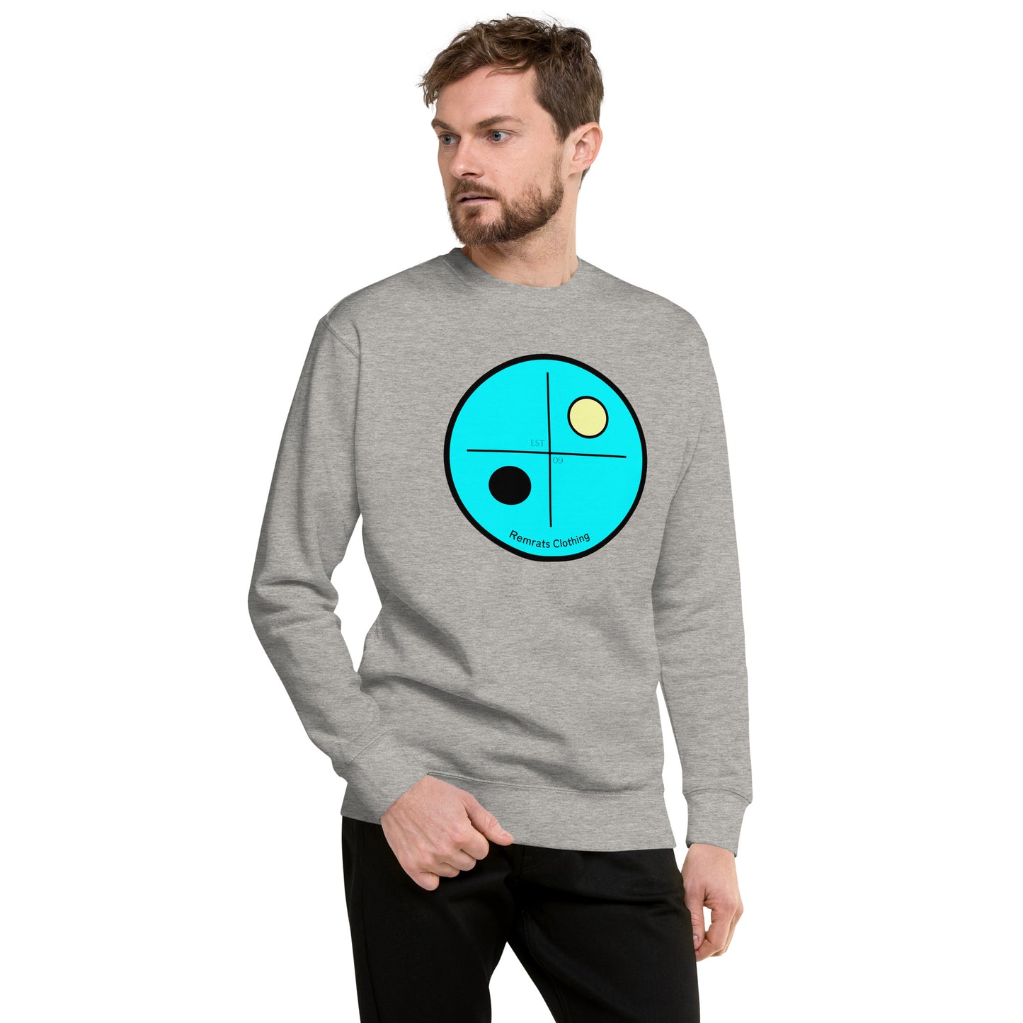 Yin Y Yang Unisex Premium Sweatshirt Blue