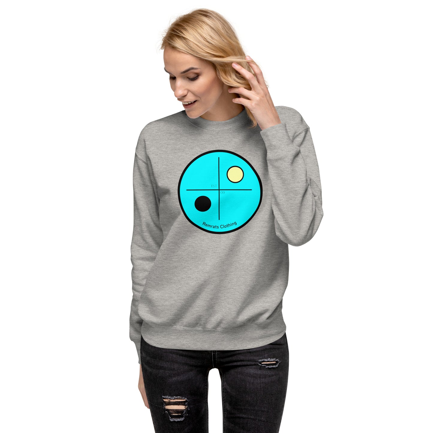 Yin Y Yang Unisex Premium Sweatshirt Blue