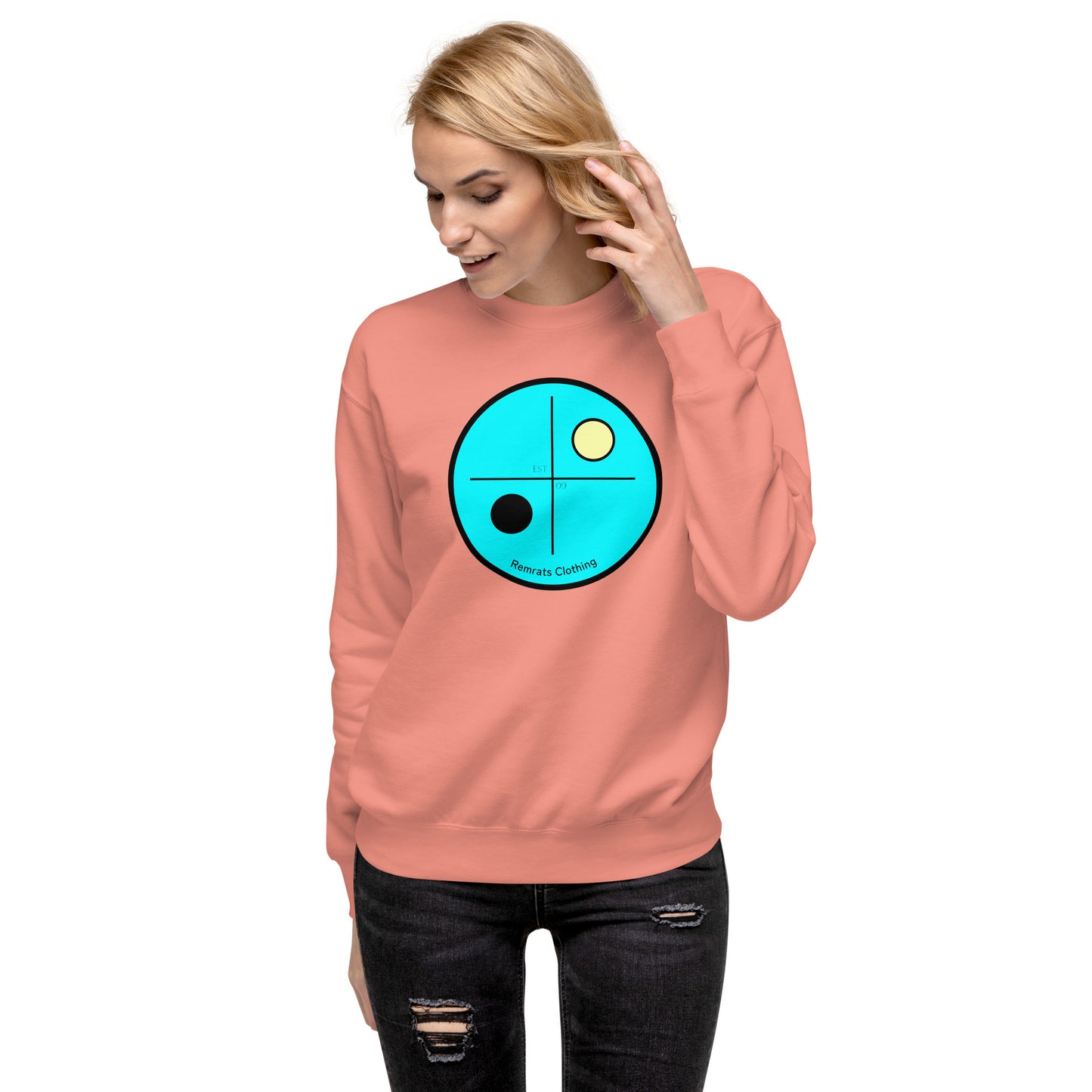 Yin Y Yang Unisex Premium Sweatshirt Blue