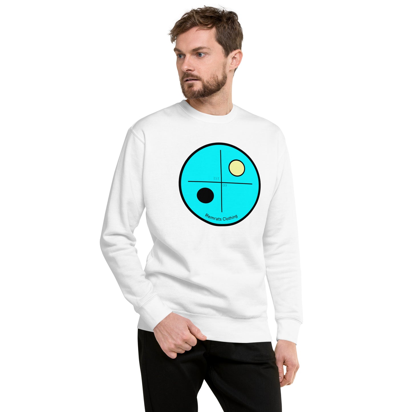 Yin Y Yang Unisex Premium Sweatshirt Blue